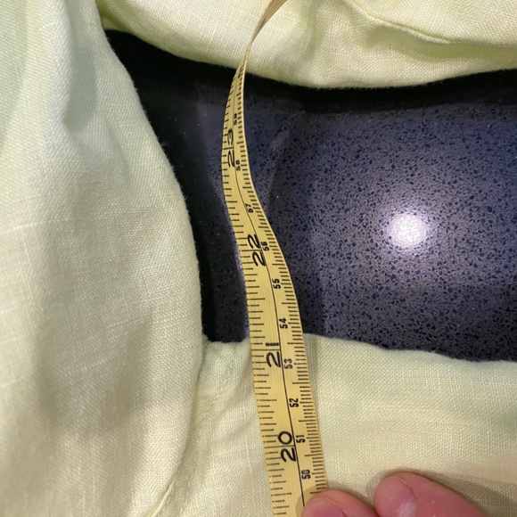 Lime Green Linen Blouse - Picture 4 of 4